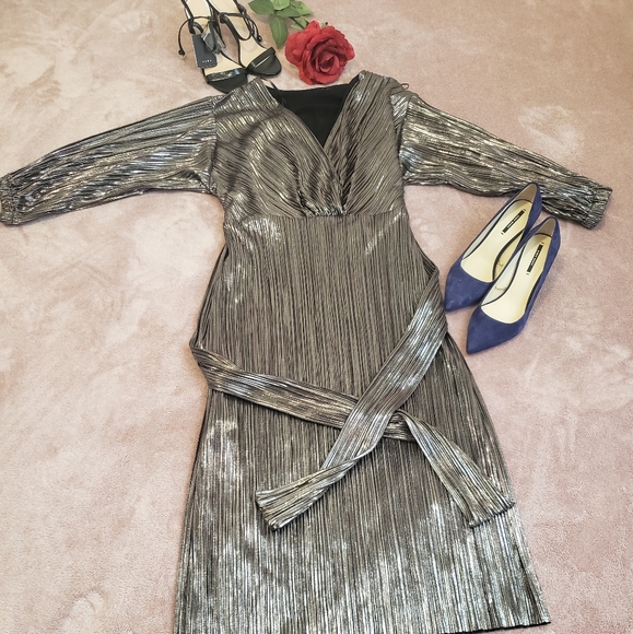 Zara Metallic Dress - Picture 2 of 10